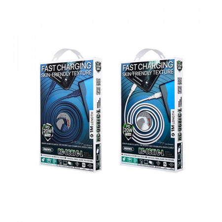 REMAX Cablu Zeron RC-068i - Tip C to Lightning - PD 20W 1 metre Alb - Img 2