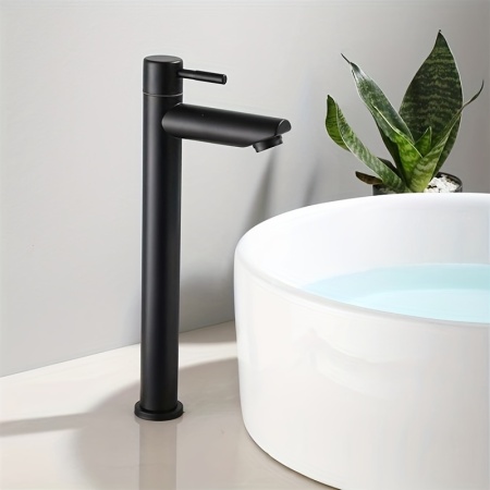 Robinet de baie clasic, din otel inoxidabil, negru, PMEH83108