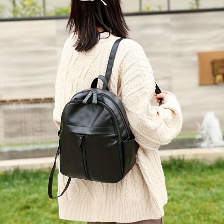 Rucsac Negru Stilat pentru Femei, TMKG665801 - Img 6