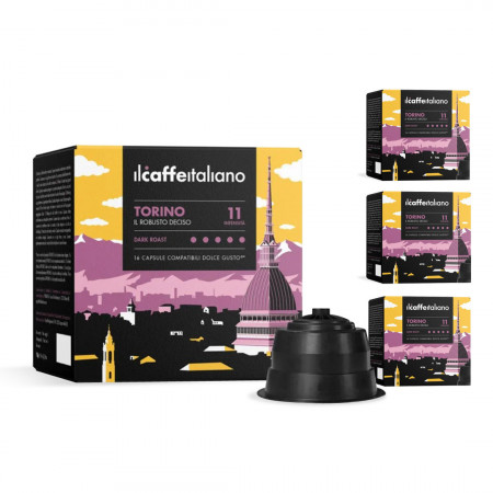 Set 4 x Capsule il caffe italiano Torino, compatibile Dolce Gusto, 16 capsule, PMDCTOR9633