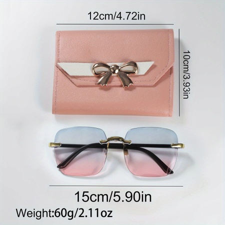 Set cadou elegant pentru femei – Ceas, ochelari de soare și portofel roz, PMNK3057037 - Img 6