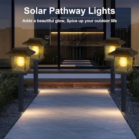 Set lămpi solare LED tip felinar pentru grădină – Iluminat clasic și ambiental pentru alei, TMYB302022 - Img 6