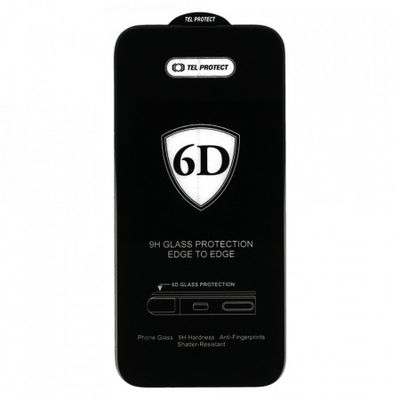 Sticla Full GLue 6D Tempered pentru IPHONE 12 PRO MAX Negru - 10 PACK