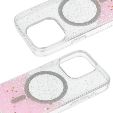 Tel Protect Moonlite Magsafe Case for Iphone 16 Plus pink clear - Img 3