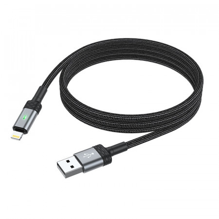 Borofone Cablu BU30 Lynk Smart power-off - USB to Lightning - 2,4A 1,2 metri Negru - Img 2