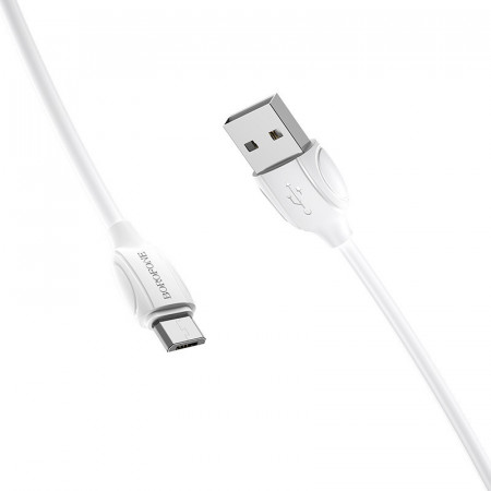 Borofone Cablu BX19 Benefit - USB to Micro USB - 2,4A 1 metre alb