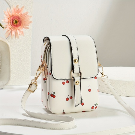 Geanta mini Crossbody, cu model cirese, TMDB2893253 - Img 2