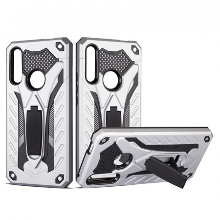Husa Huawei P40 LITE E | Y7p - Military Defender Antisoc cu Suport Wide - Silver - Img 4