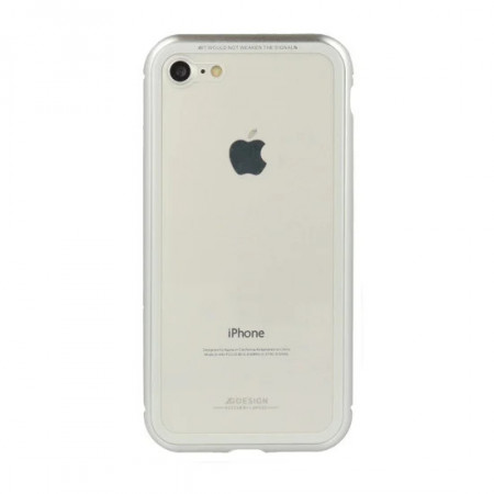 Husa Luphie magnetica pentru Iphone XR, transparent cu margini argintii, POK024836
