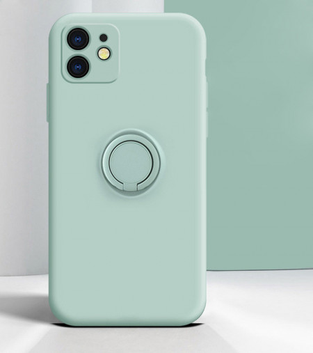 Husa pentru SAMSUNG GALAXY S21 ULTRA, Vennus Silicone cu inel, menta - Img 3
