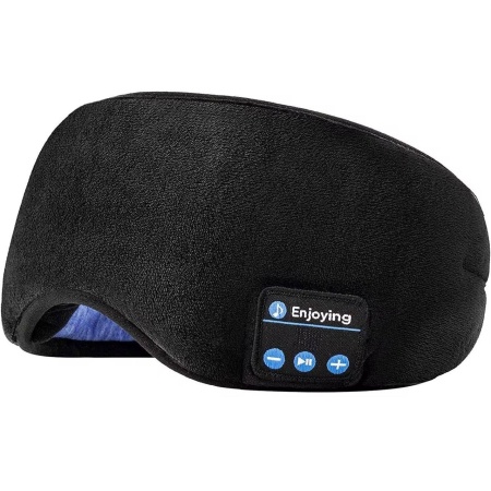Masca de dormit Smartix cu Casti Wireless Stereo, Bluetooth 5.0, Negru, AD2026