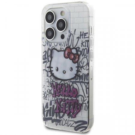 Original Case HELLO KITTY hardcase IML Kitty On Bricks Graffiti HKHCP14XHDGPHT for Iphone 14 Pro Max white