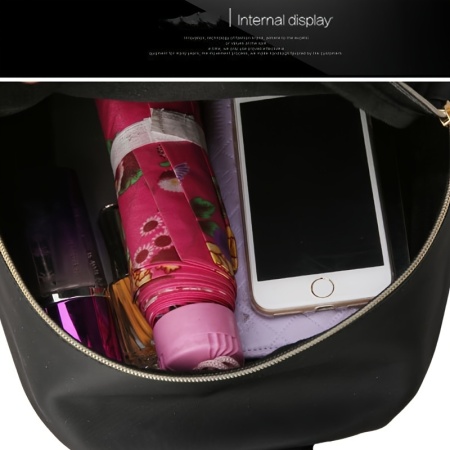 Rucsac Negru Minimalist si Stilat pentru Femei, TMHU1862437 - Img 5