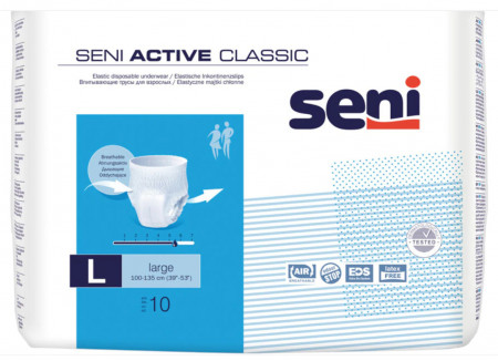 Scutece adulti Seni Active Classic , tip chilot, Large, 10 buc