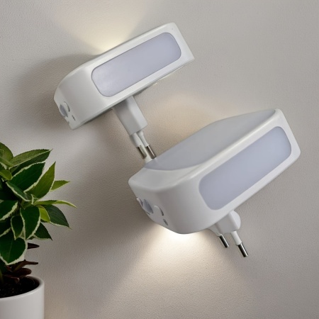 Set 2 bucăți lumină de noapte LED cu senzor, luminozitate reglabilă, 3000K, TMDJ1104267 - Img 4