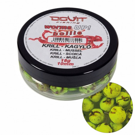 WORMS UP! BOILIES 10mm - KRILL CU SCOICA
