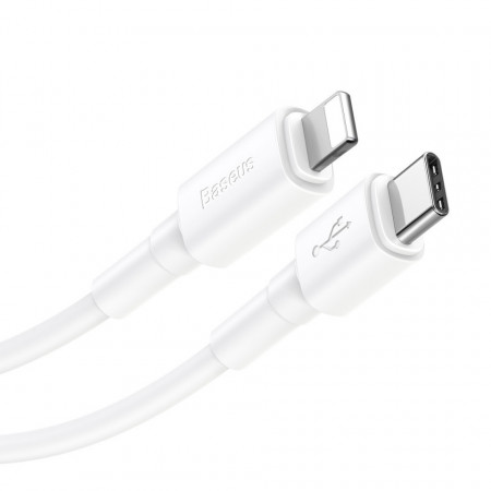 Baseus Cablu Mini Alb - Tip C to Lightning - PD 3.0 QC 3.0 18W 2,4A 1 metre (CATLSW-02) alb - Img 2