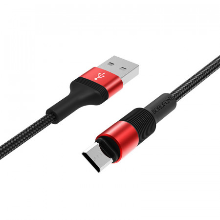 Borofone Cablu BX21 Outstanding - USB to Micro USB - 2,4A 1 metre red