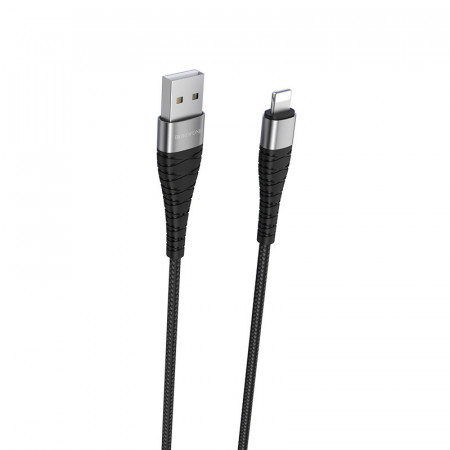 Cablu micro-usb Borofone BX32 Munificent - USB to Lightning - 5A 1 metru Negru - Img 2