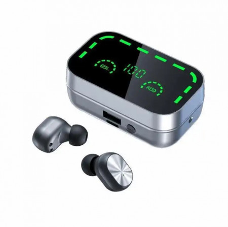 Casti fara fir, in-ear, stereo, Bluetooth 5.3, LED Display, PMYD05