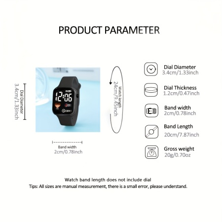 Ceas Sport Led Unisex, Quartz, afisaj Digital, Negru, TMYE3410110 - Img 2