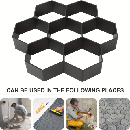 Forma pentru pavaj hexagonal, 28.96cm x 28.96cm x 3.81cm, reutilizabila, pentru alei, PMCF100528 - Img 7