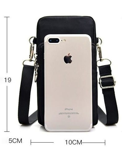 Geanta de umar pentru telefon, Gillian, negru, L307 - Img 5