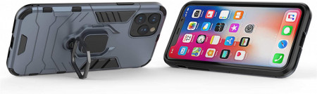 Husa iPhone 11 PRO Bleumarin Military cu Inel - Img 4