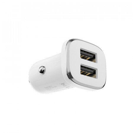 Incarcator auto Borofone BZ12 Lasting Power - 2XUSB - 2.4A, Alb, ŁAD001439 - Img 5