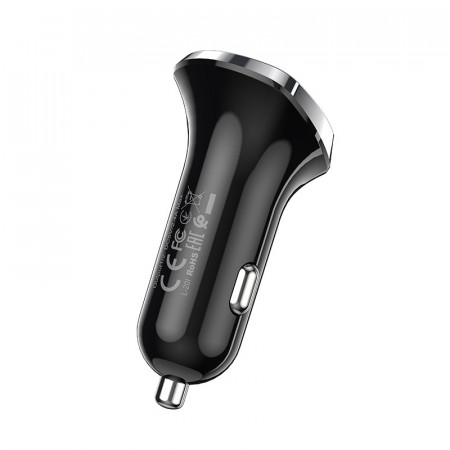 Incarcator auto Borofone BZ15 Auspicious - 2XUSB - 2.4A, Negru, ŁAD001441 - Img 4