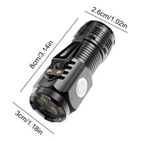Mini lanterna LED reincarcabila, multifunctionala, PMAX2547 - Img 5