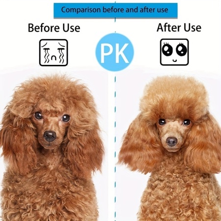 Pieptene pentru animale de companie, cu buton pentru indepartarea parului, roz, PMTB116561 - Img 4