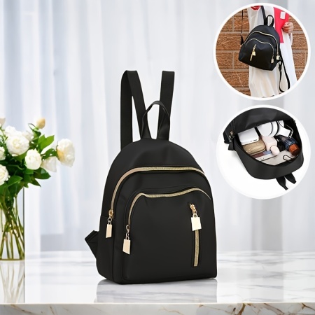 Rucsac Negru Minimalist si Stilat pentru Femei, TMHU1862437