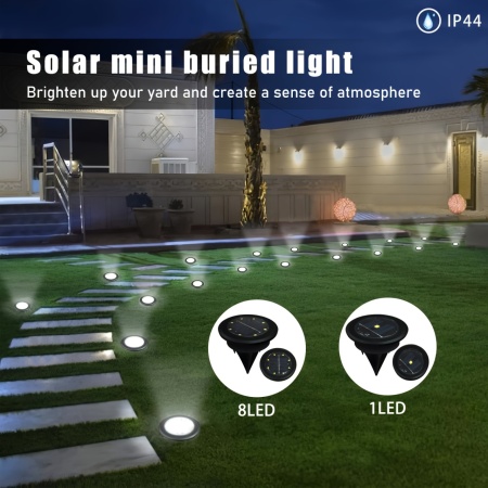 Set 12 lămpi solare LED pentru sol – iluminat decorativ și funcțional pentru grădină, TMHP472366 - Img 8