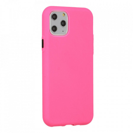Solid Silicone Husa pentru Samsung Galaxy A02 Roz - Img 2