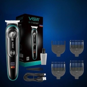 Aparat de tuns parul profesional, display LED baterie, acumulator reincarcabil, 4 marimi, 4 viteze, Negru, ADV075 - Img 5
