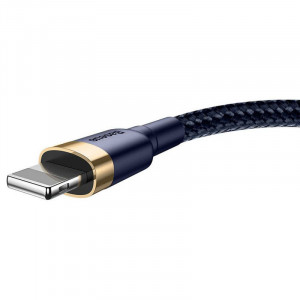 Baseus Cablu Cafule - USB to Lightning - 1,5A 2 metru (CALKLF-CV3) auriu-Albastru