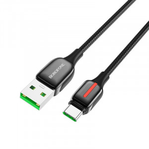 Borofone Cablu BU14 Heroic - USB to Tip C - 5A 1,2 metri Negru
