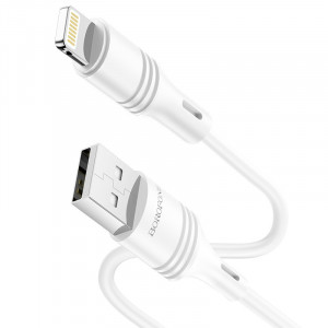Borofone Cablu BX43 CoolJoy - USB to Lightning - 2,4A 1 metre alb - Img 2