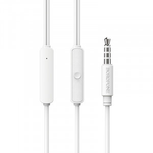 Borofone Earphones BM36 Acura with microphone white