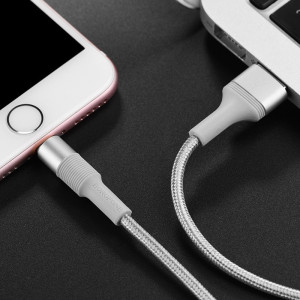 Cablu Borofone BX21 Outstanding - USB to Lightning - 2,4A 1 metre grey - Img 2