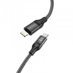 Cablu Borofone BX56 Delightful - Tip C to Lightning - PD 20W 1 metru negru - Img 3