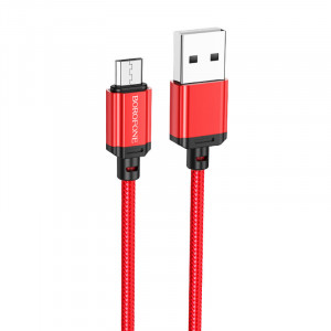 Cablu Borofone BX87 Sharp - USB to Micro USB - 2,4A 1 metre Rosu