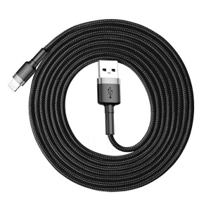 Cablu pentru incarcare si transfer de date Baseus Cafule USB/USB Type-C 3m Negru/Gri, PMCALKLF-RG1 - Img 6