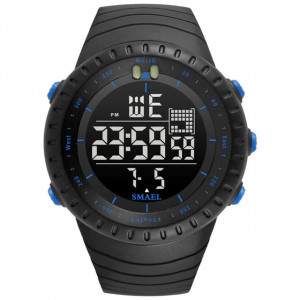 Ceas pentru barbati Smael, Sport, Digital, Rezistent la socuri, Gri, SML004-ALBASTRU