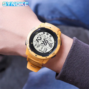 Ceas Synoke LED pentru barbati, sport , analog digital, galben, SYN1013-V2 - Img 3