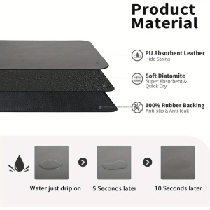 Covoras de uscare a vaselor pentru bucatarie, super absorbant, 20 X 30 cm, PMRL50117 - Img 6