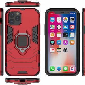 Husa iPhone 11 PRO Rosie Military cu Inel - Img 3