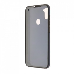 Husa Samsung Galaxy A11 - 360 Fully cu Spate din Policarbonat si Folie din Silicon - Albastru - Img 2