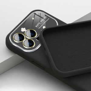 Husa Soft Silicone Lens pentru Iphone 15 Plus Negru